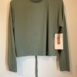 Elegant Olive Long Sleeve Sweatshirt